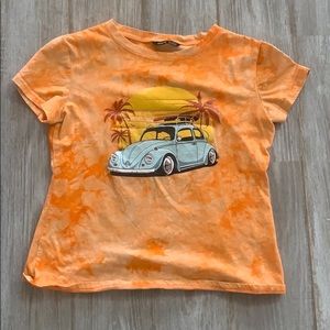 Orange tie-dye Tee